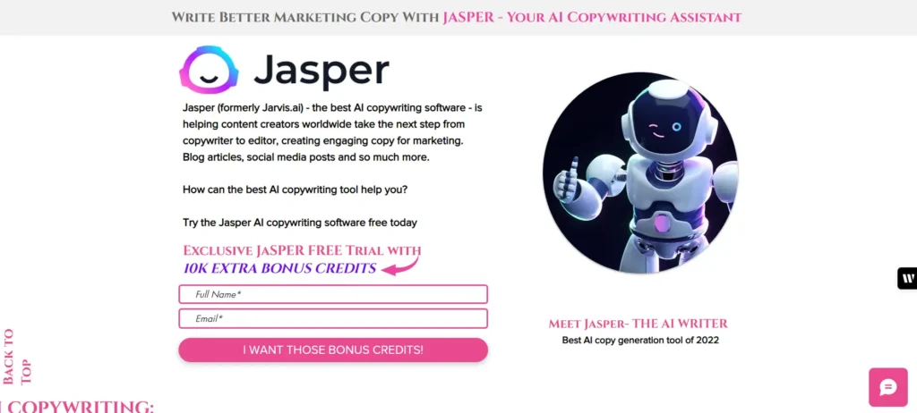 jarvis - jasper - ai content generator