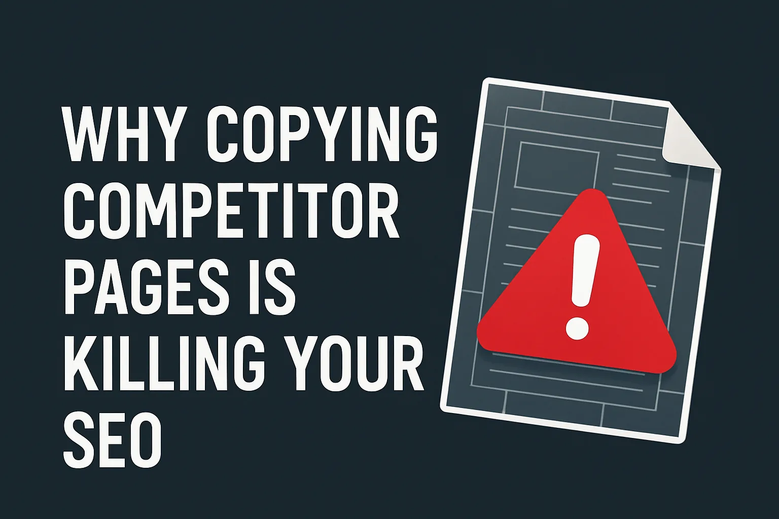 Why Copying Competitor Pages Is Killing Your Seo Strategy Why Copying Competitor Pages is Killing Your SEO Strategy