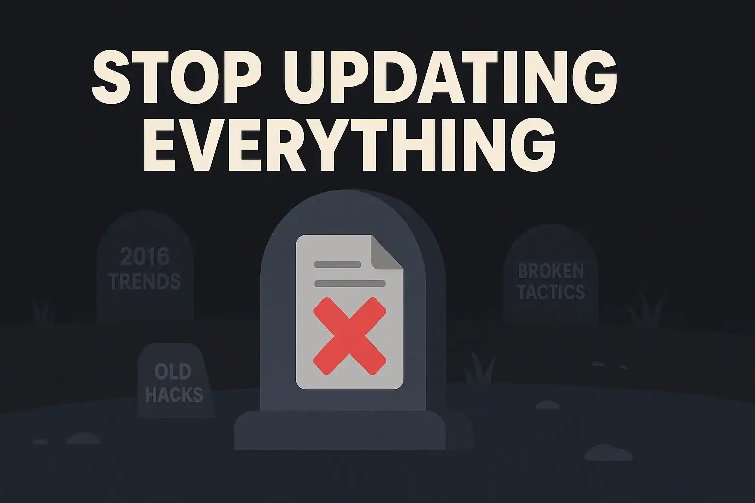 Why You Shouldn’t Update Every Old Blog Post Stop updating everything